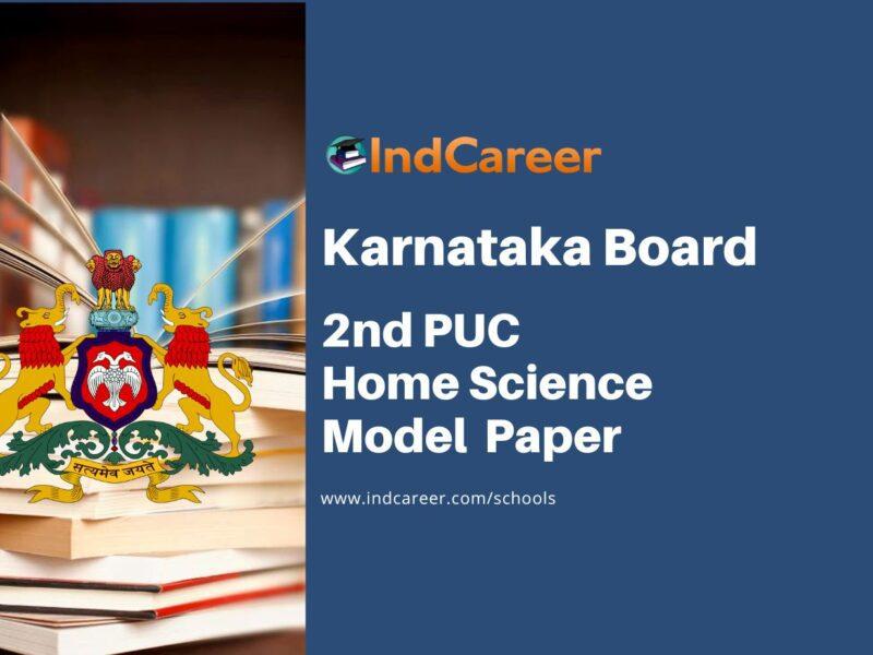 Karnataka 2nd PUC Home Science Model Question Paper