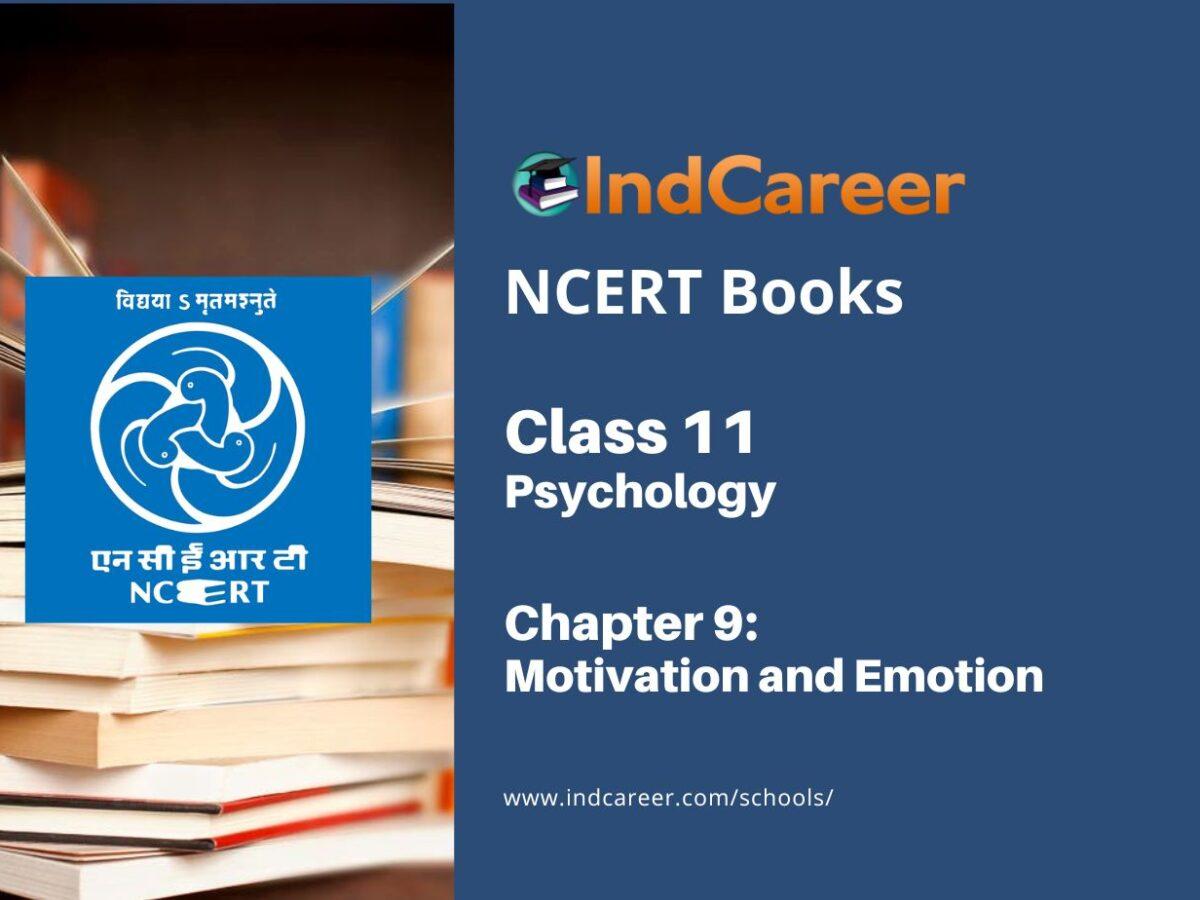 NCERT Book for Class 11 Psychology Chapter 9 Motivation and Emotion