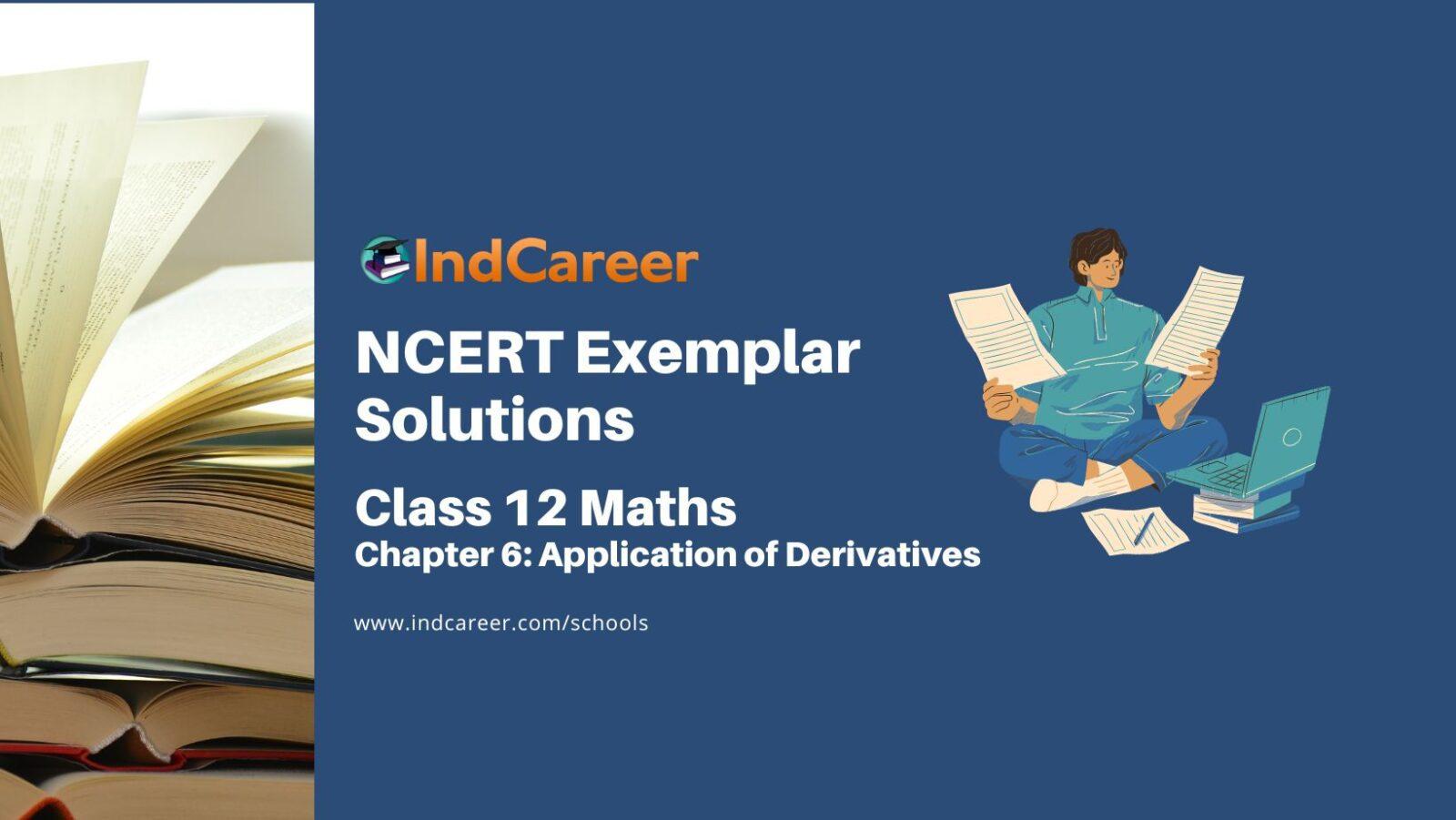 NCERT Exemplar Class 12 Maths Chapter 6: Application of Derivatives
