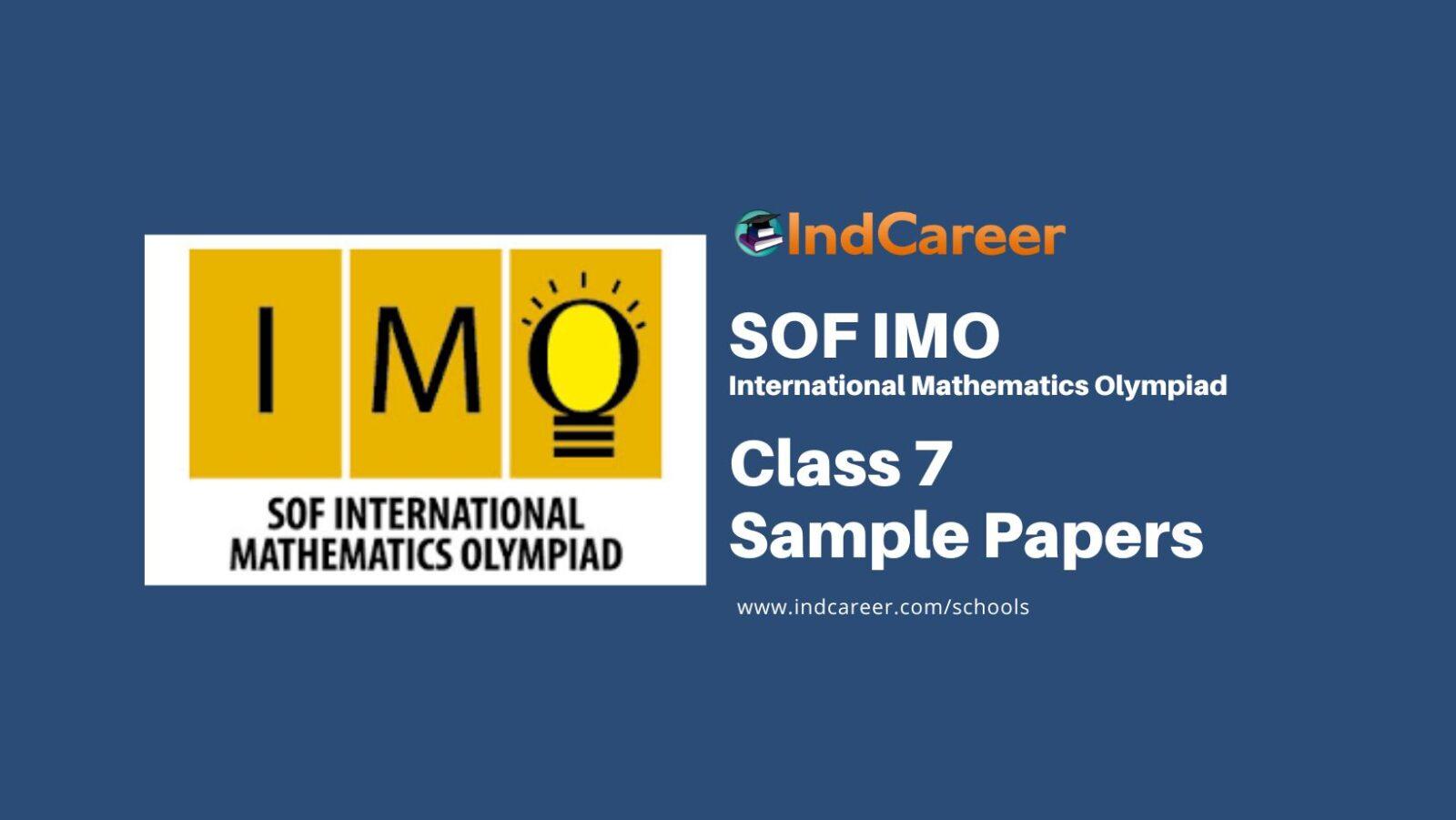 SOF IMO Sample Paper for Class 7