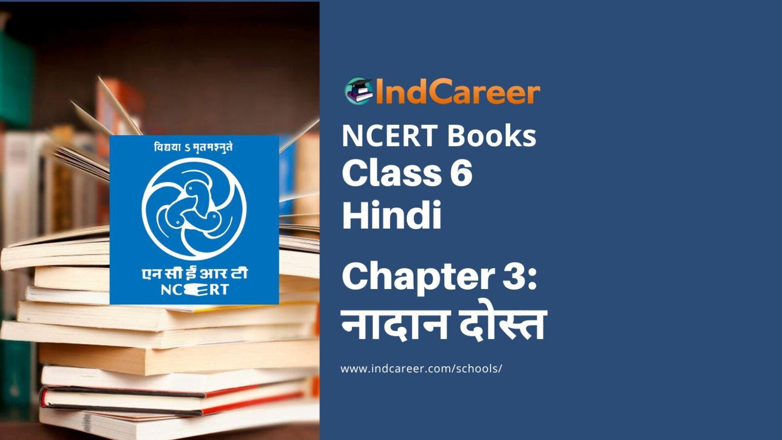 NCERT Book for Class 6 Hindi(Vasant Bhag 1) Chapter 3नादान दोस्त