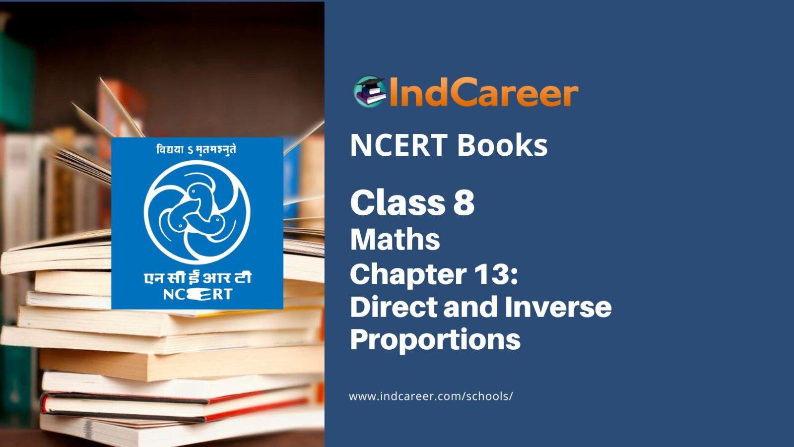 NCERT Book for Class 8 Maths Chapter 13 Direct and Inverse Proportions