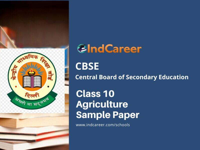 CBSE Class 10 Agriculture Sample Paper