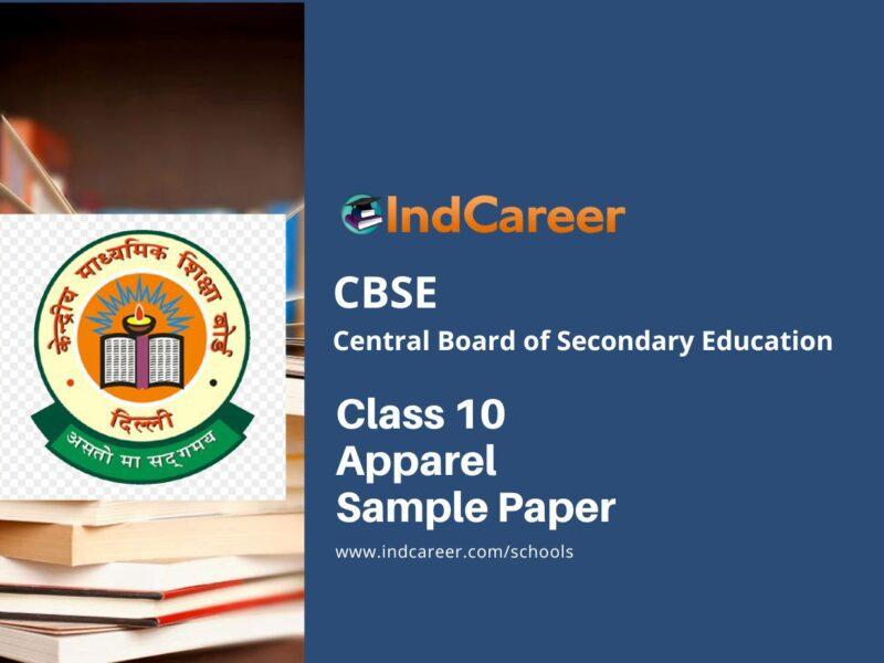 CBSE Class 10 Apparel Sample Paper