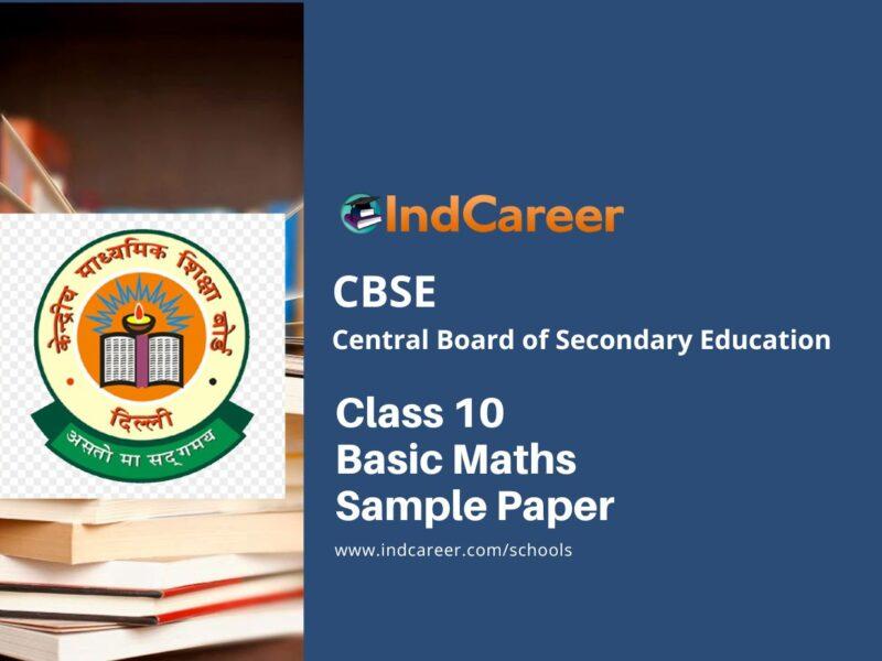 CBSE Class 10 Basic Maths Sample Paper
