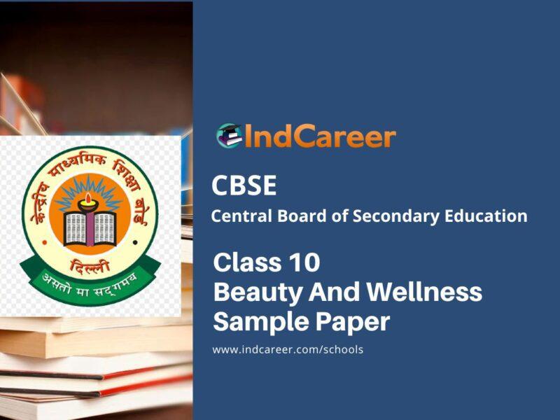 CBSE Class 10 Beauty And Wellness Sample Paper