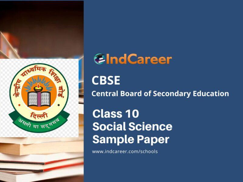 CBSE Class 10 Social Science Sample Paper