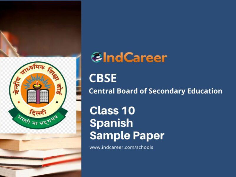 CBSE Class 10 Spanish Sample Paper
