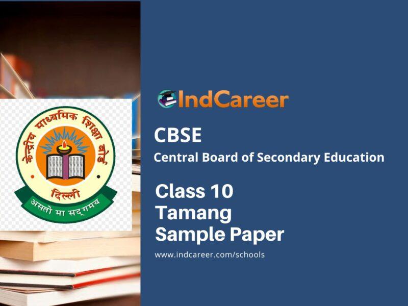 CBSE Class 10 Tamang Sample Paper