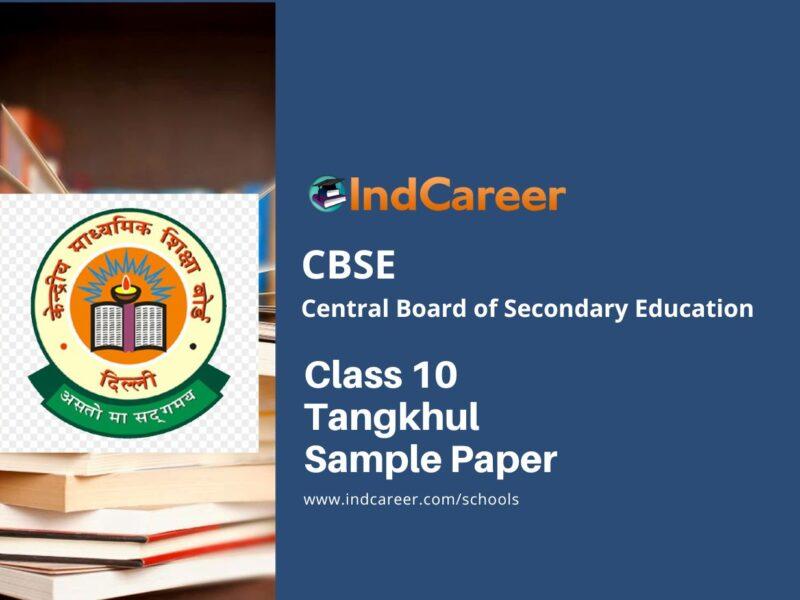 CBSE Class 10 Tangkhul Sample Paper