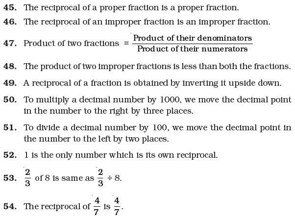 Class 7 Important Questions for Maths – Fractions and Decimals