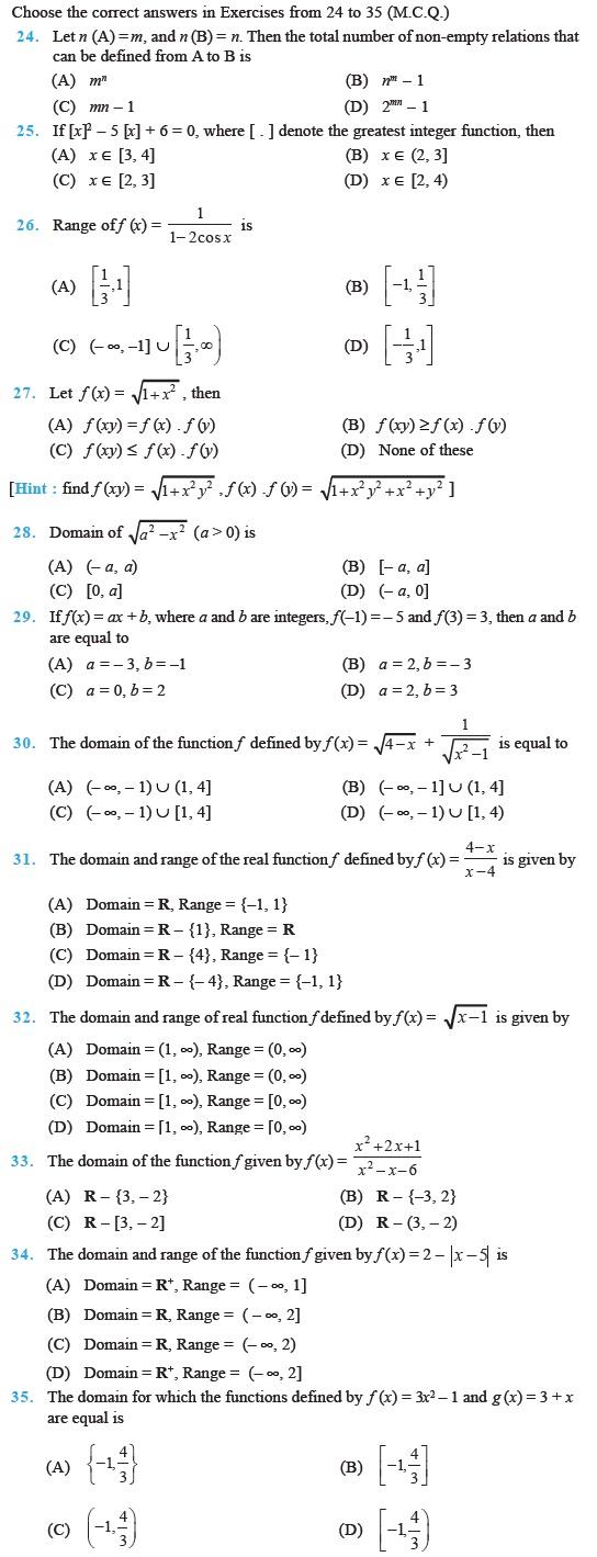Relations and Functions