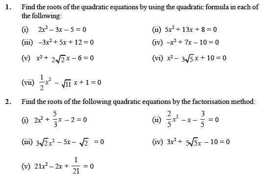 Quadratic Equations/