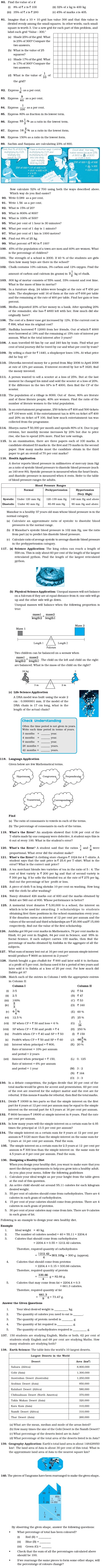Class 7 Important Questions for Maths – Comparing Quantities