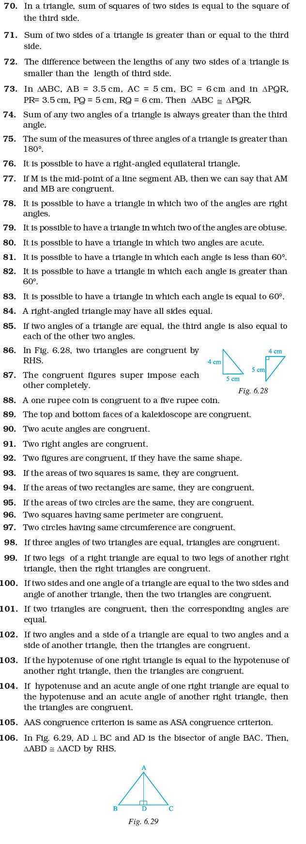 Class 7 Important Questions for Maths – Triangles