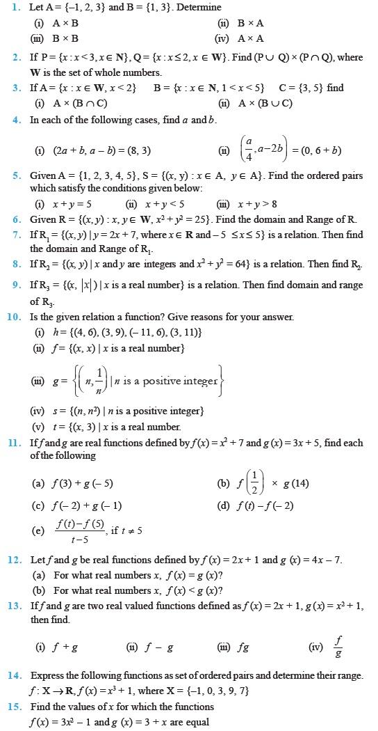 Relations and Functions