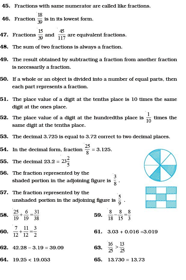 Fractions and Decimals/