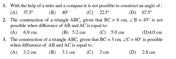 Class 9 Important Questions for Maths - Constructions