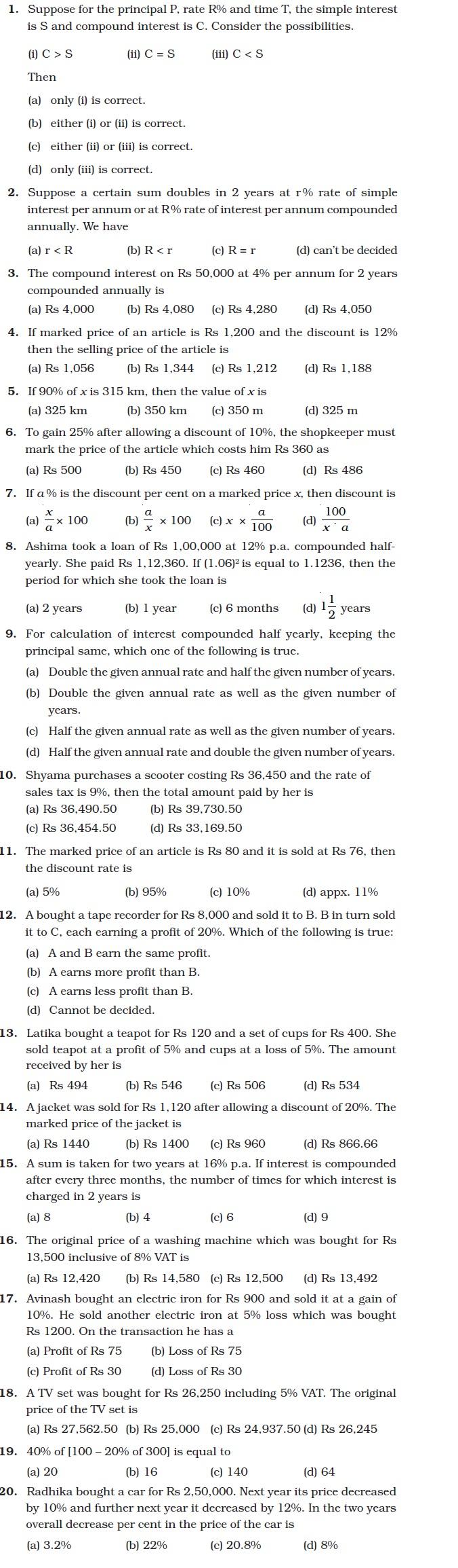 Comparing Quantities