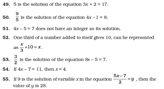 Class 7 Important Questions for Maths – Simple Equations