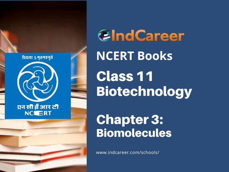 NCERT Book for Class 11 Biotechnology Chapter 3 Biomolecules