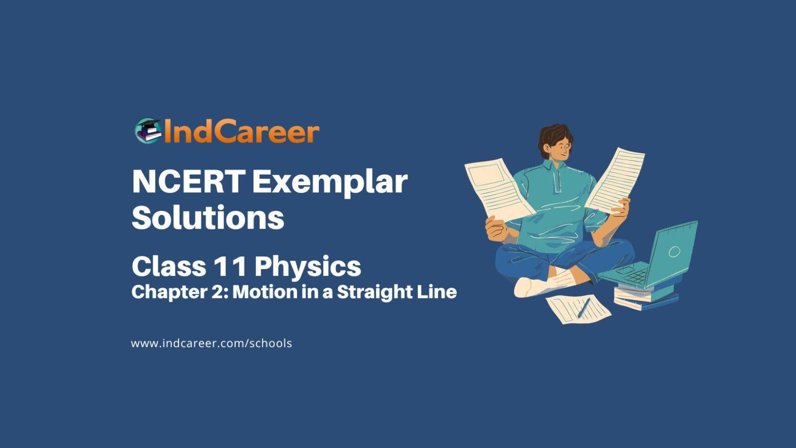 NCERT Exemplar Class 11 Physics Chapter 2: Motion in a Straight Line