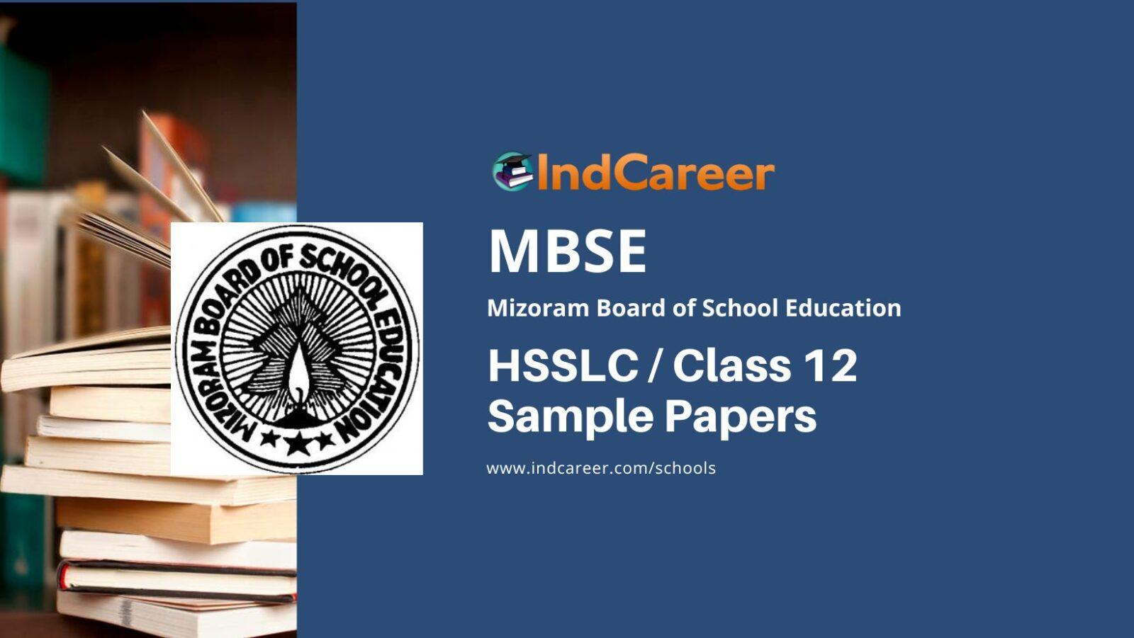 MBSE HSSLC Sample Question Papers