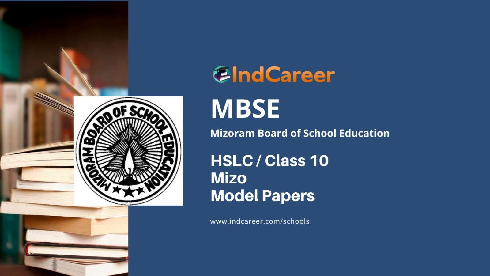 MBSE HSLC Mizo Sample Papers