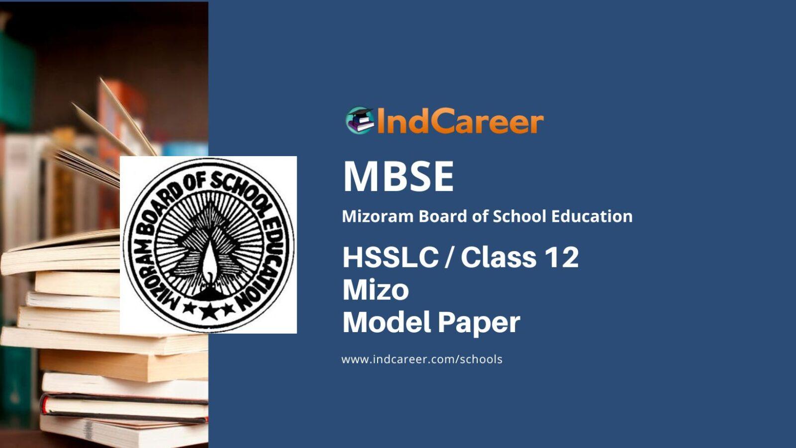 MBSE HSSLC Mizo Sample Paper