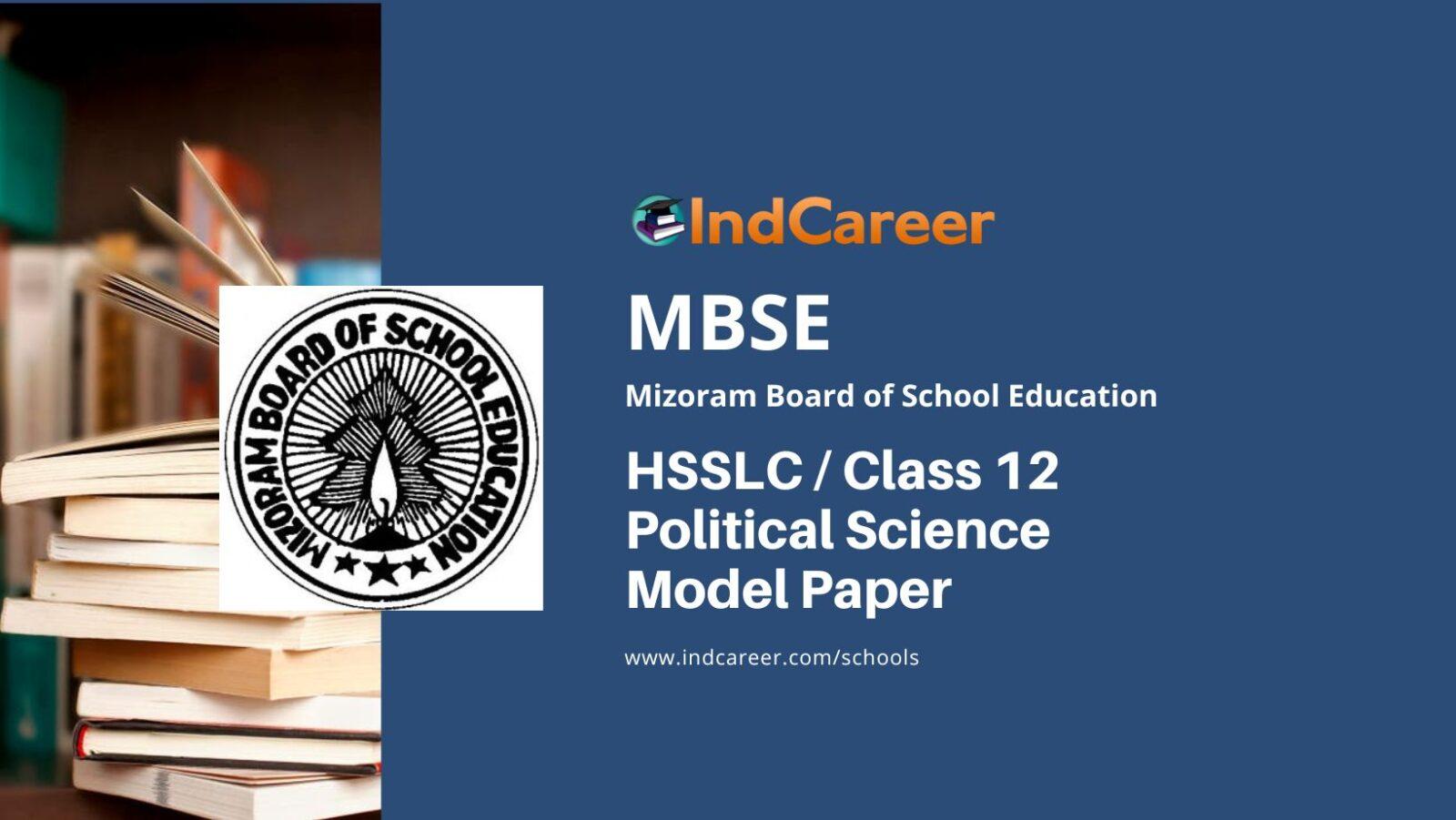 MBSE HSSLC Political Science Sample Paper