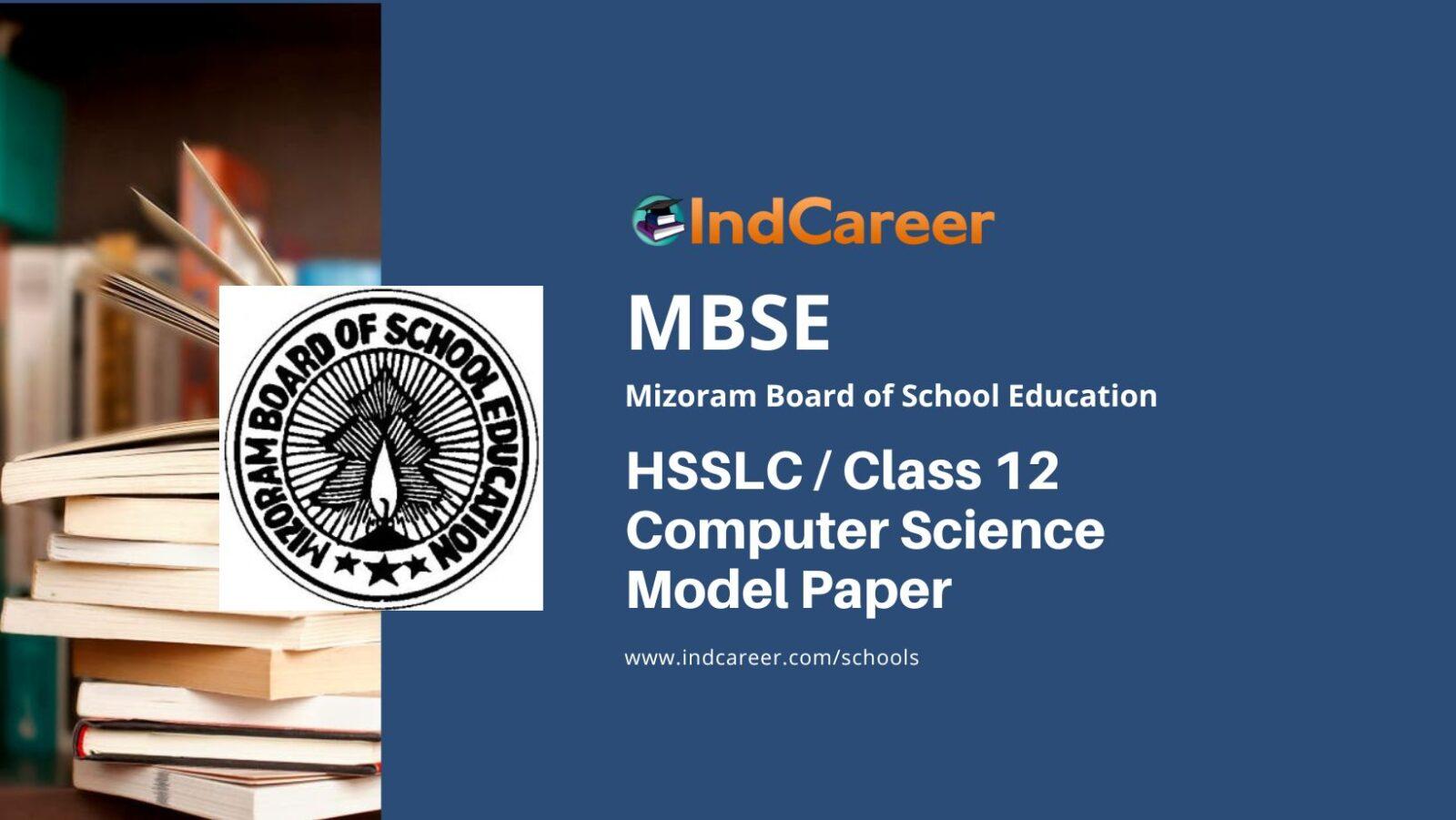 MBSE HSSLC Computer Science Sample Paper