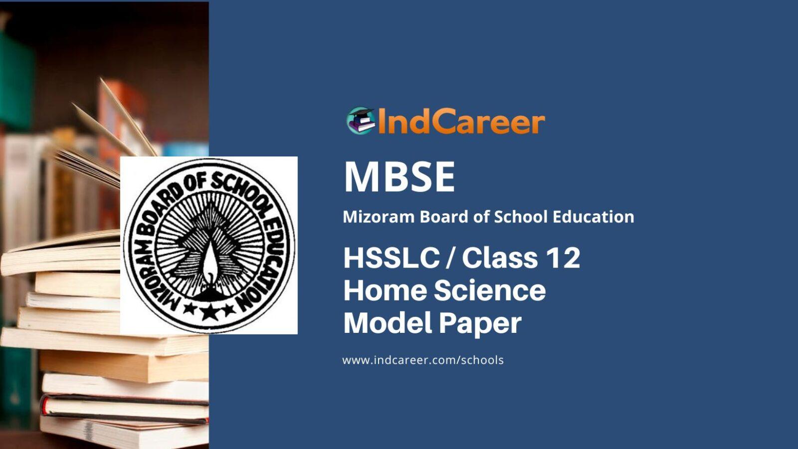MBSE HSSLC Home Science Sample Paper