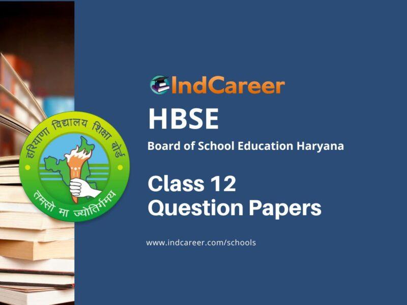 HBSE Class 12 Question Papers
