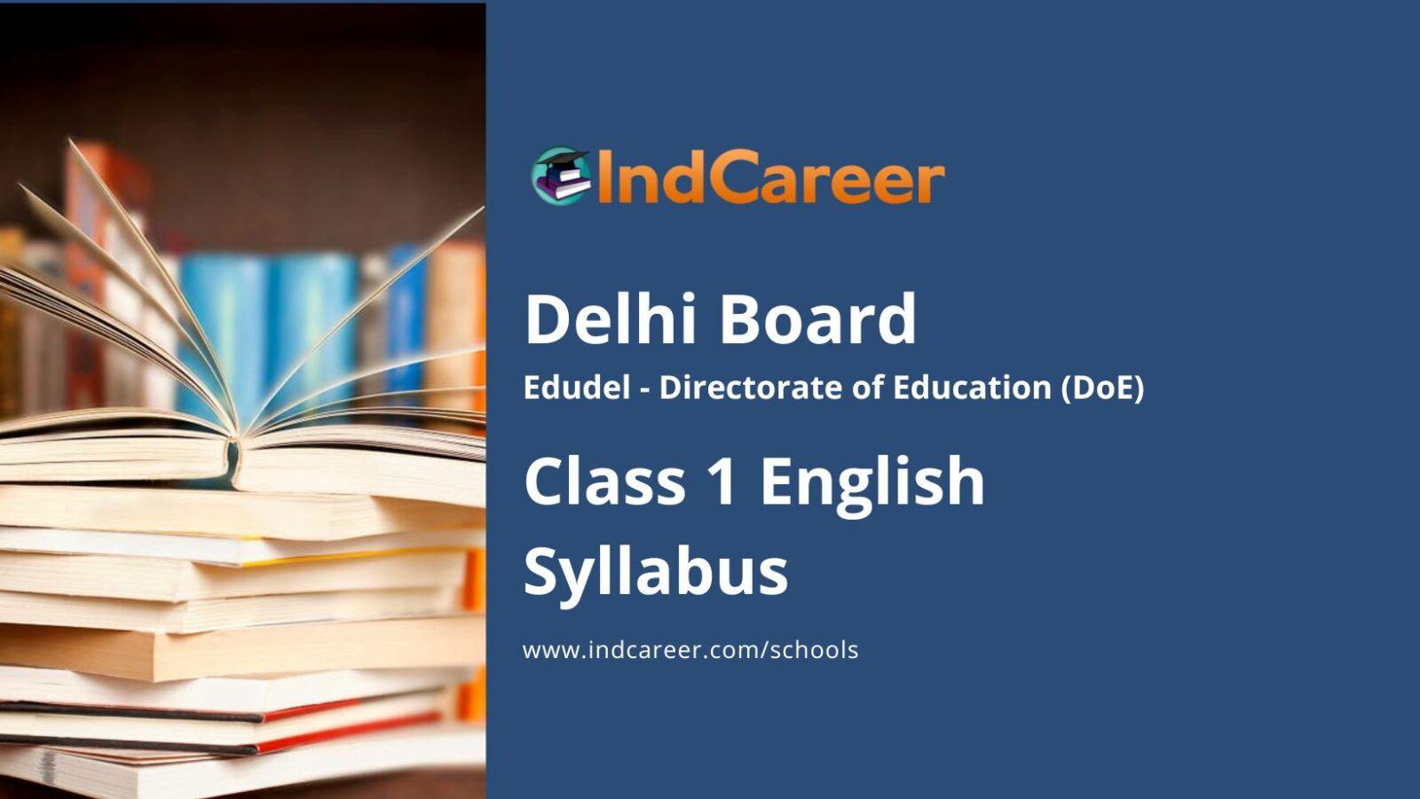 Edudel Syllabus Class 1 English