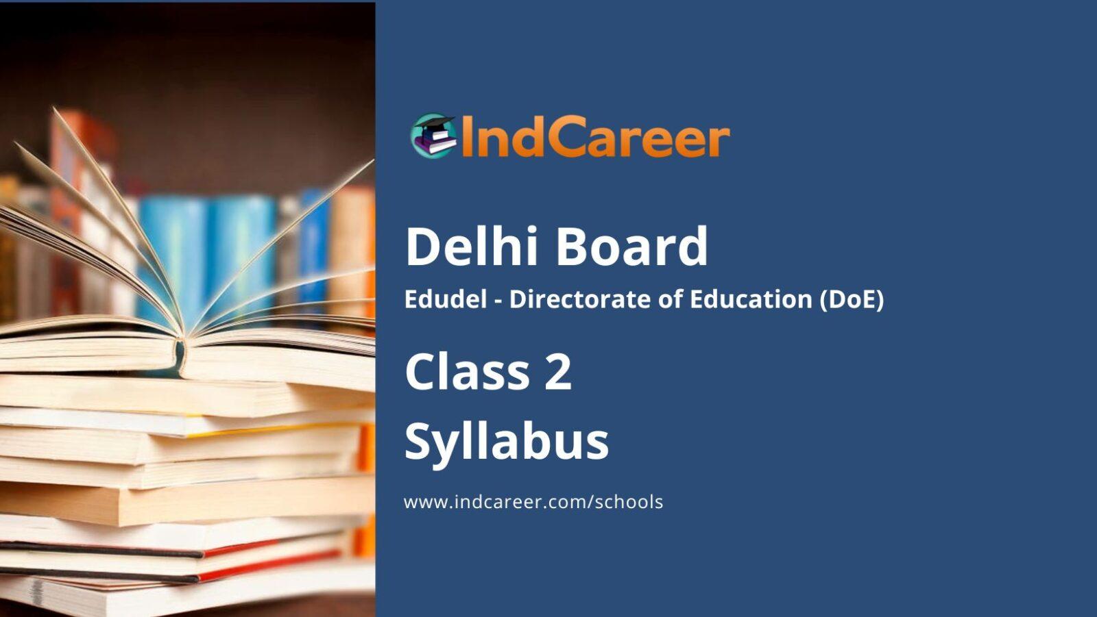 Edudel Class 2 Syllabus