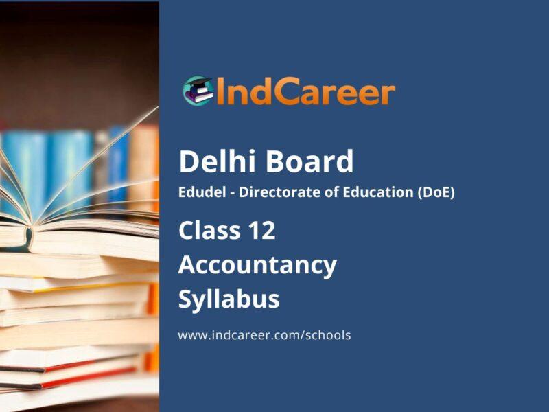 Edudel Class 12 Accountancy Syllabus