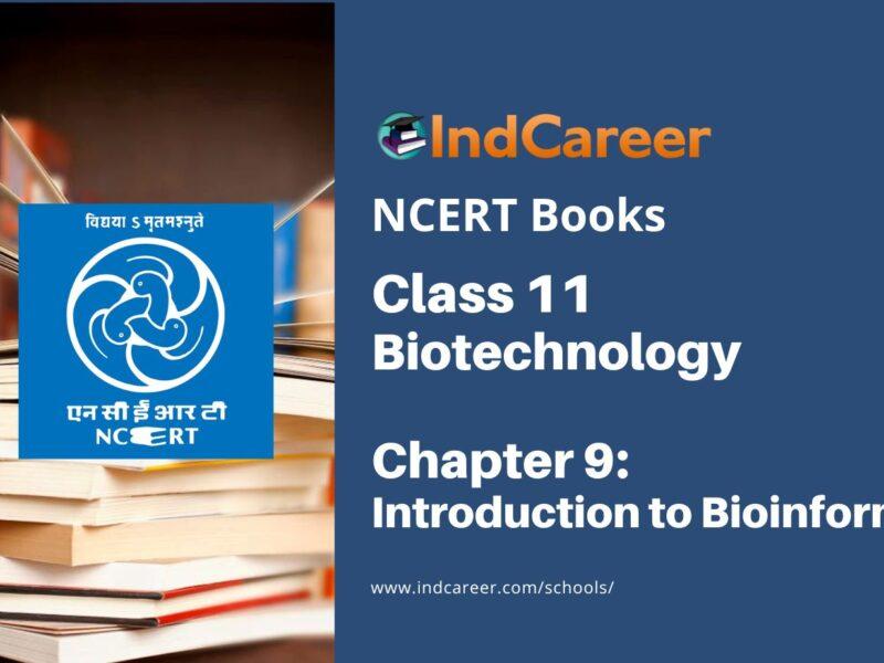 NCERT Book for Class 11 Biotechnology Chapter 9 Introduction to Bioinformatics