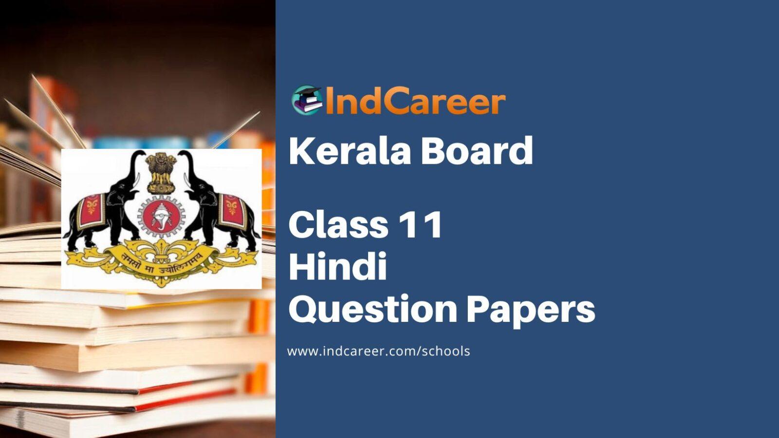 Kerala Plus One Hindi Question Papers