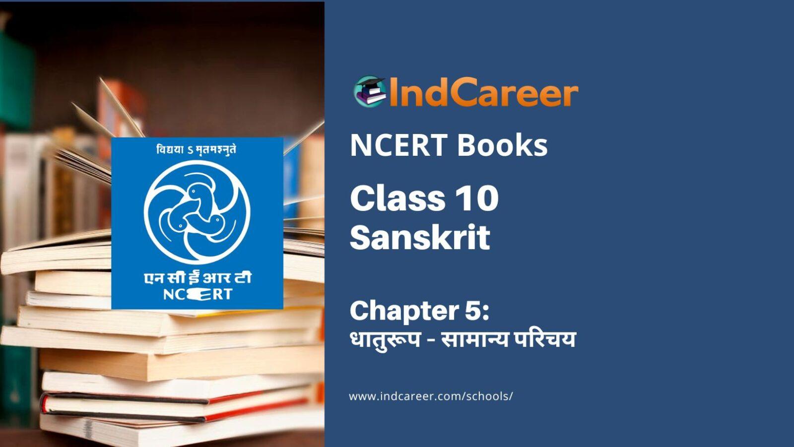 NCERT Book for Class 10 Sanskrit Chapter 5 धातुरूप – सामान्य परिचय