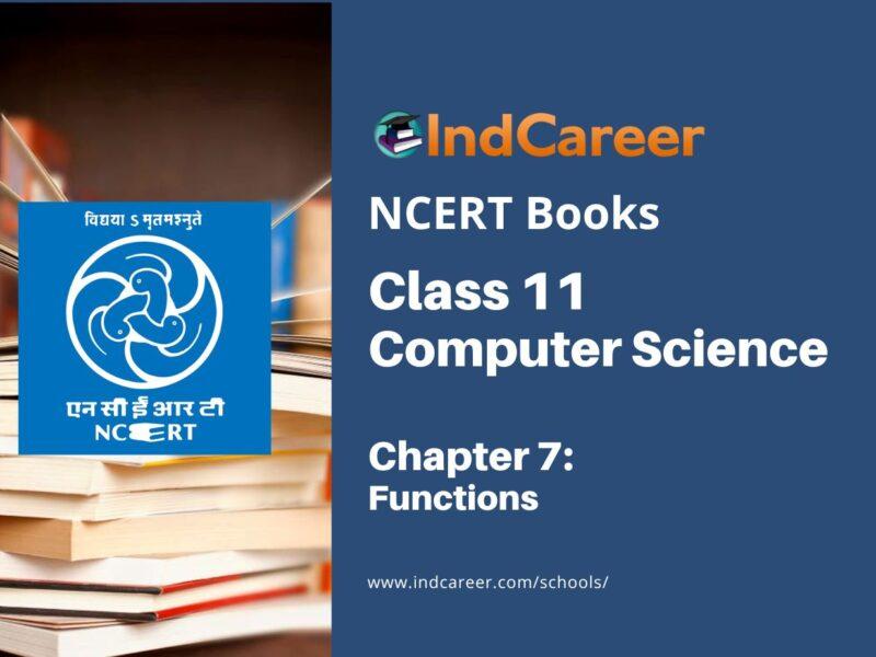NCERT Book for Class 11 Computer Science Chapter 7 Functions