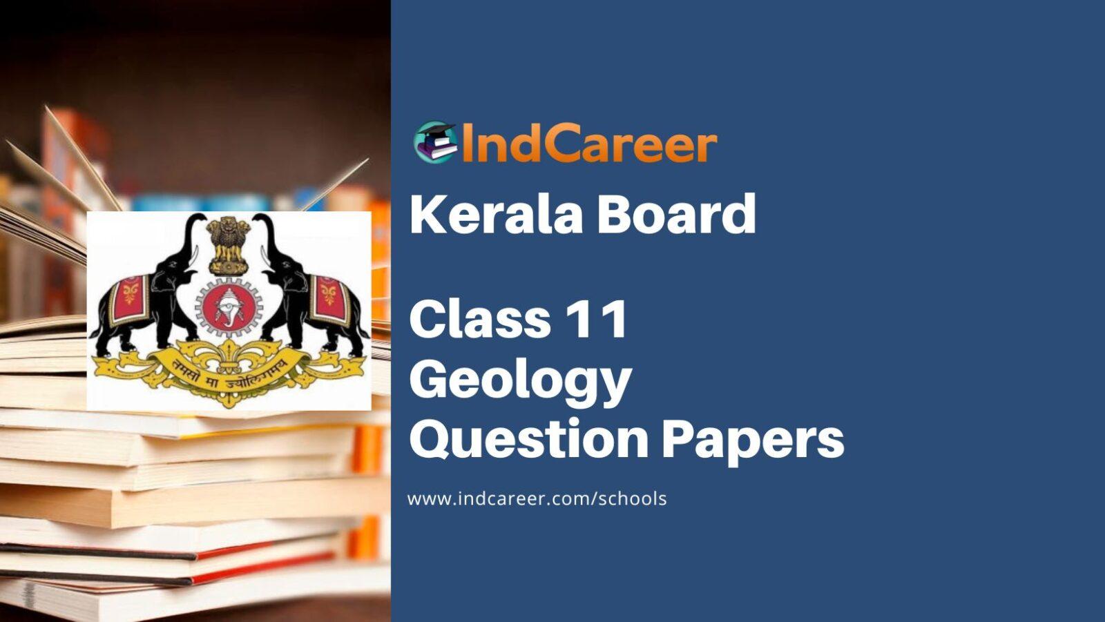 Kerala Plus One Geology Question Papers