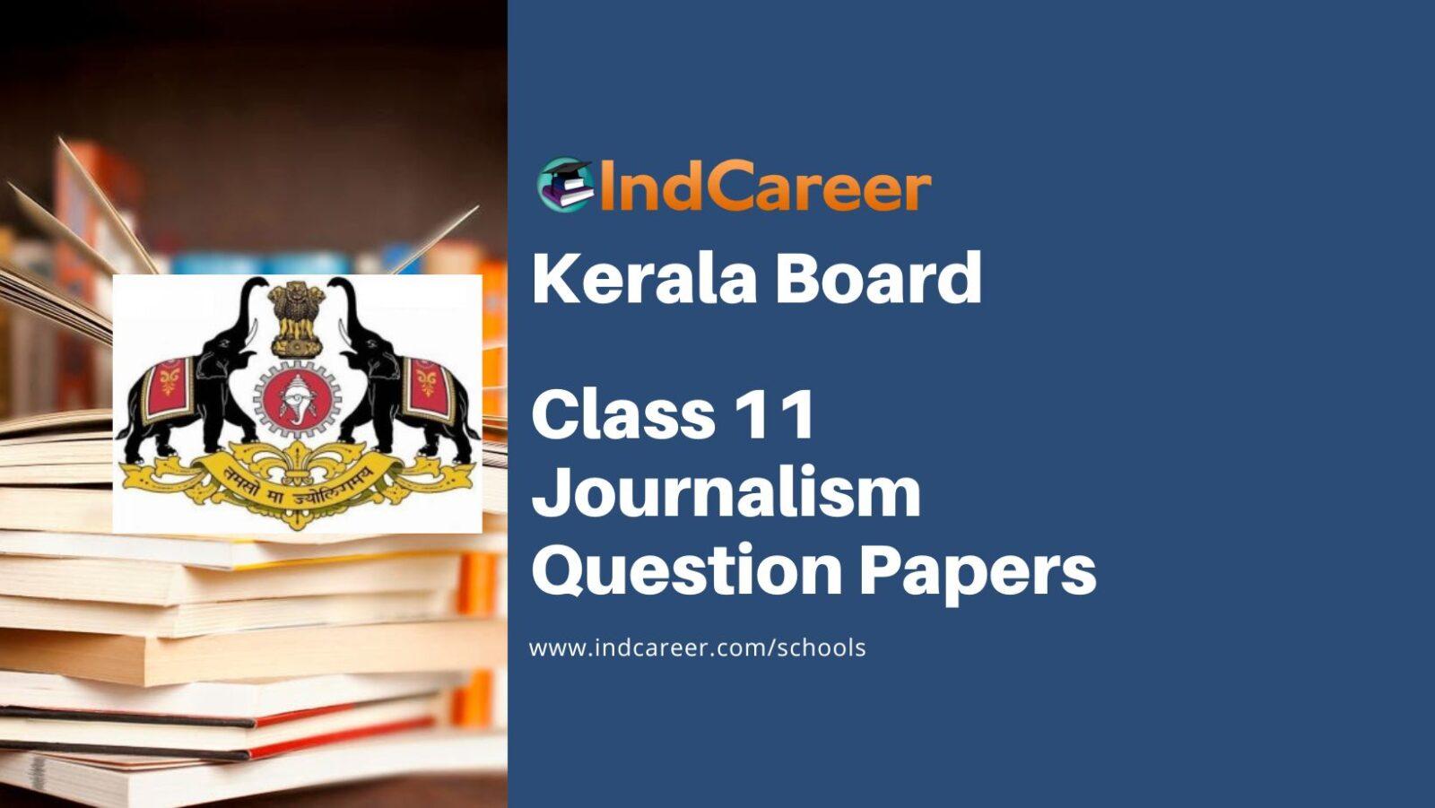 Kerala Plus One Journalism Question Papers