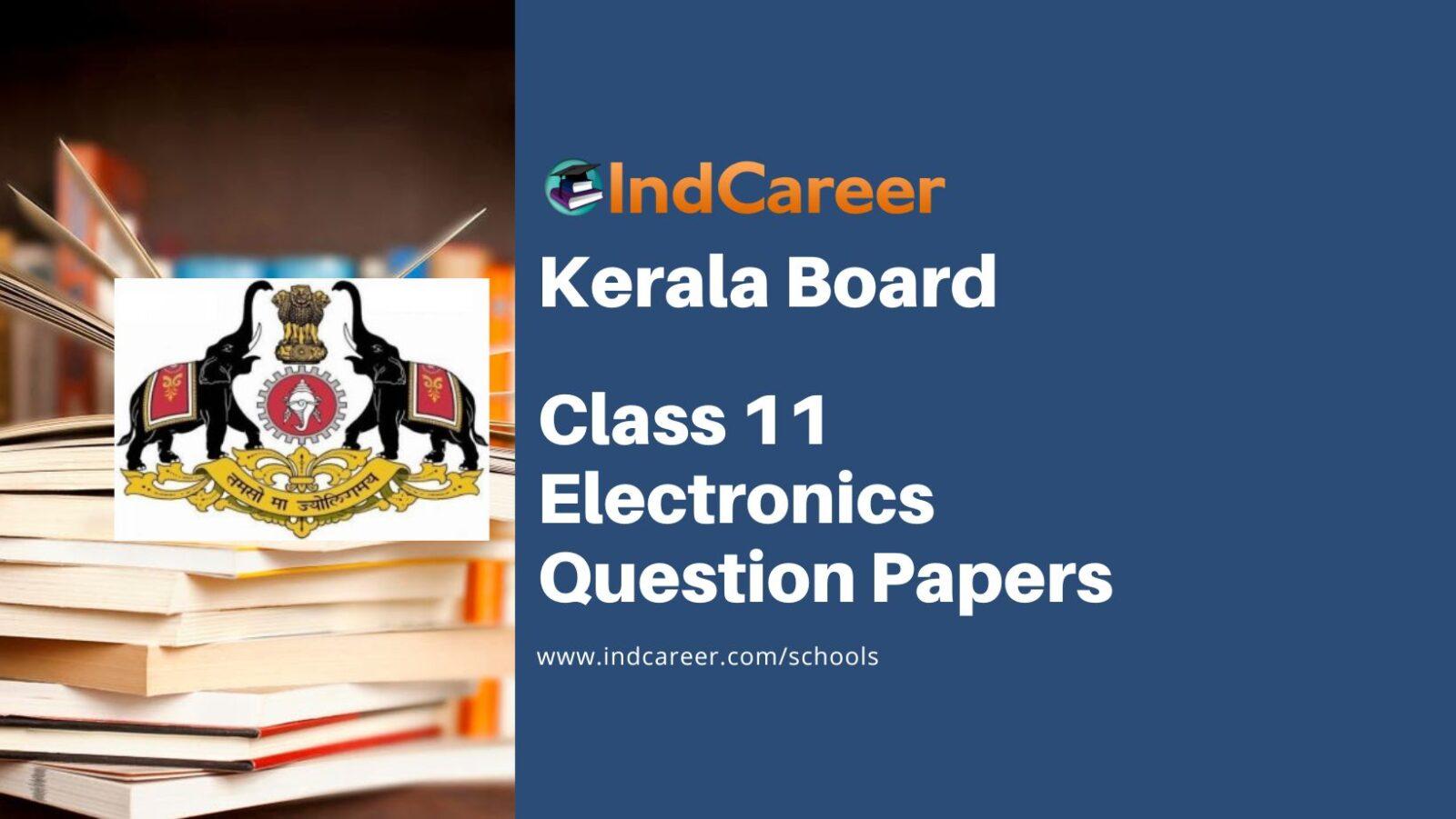 Kerala Plus One Electronics Question Papers