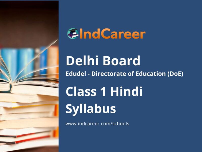 Edudel Syllabus Class 1 Hindi