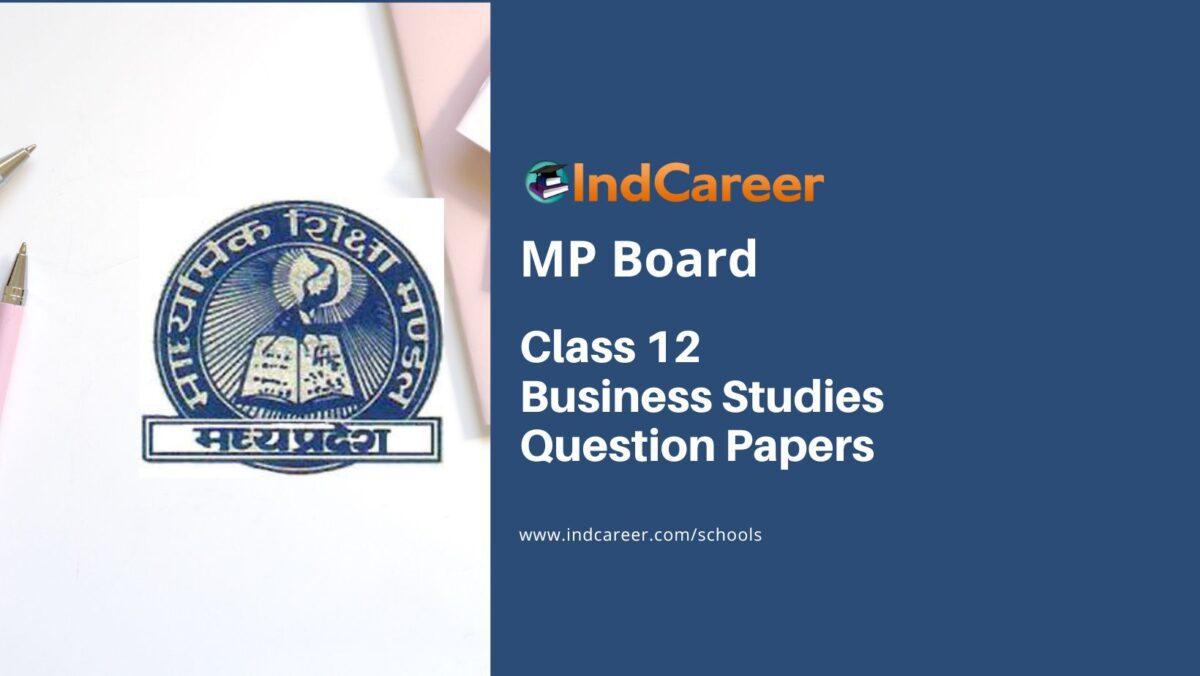 MP Board Class 12 Business Studies Question Papers