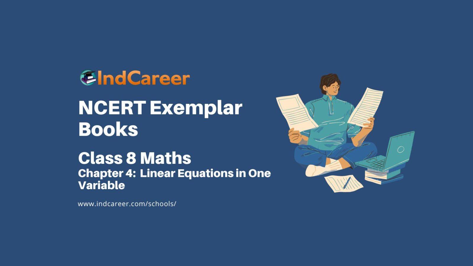 NCERT Exemplar Book for Class 8 Maths: Chapter 4- Linear Equations in One Variable