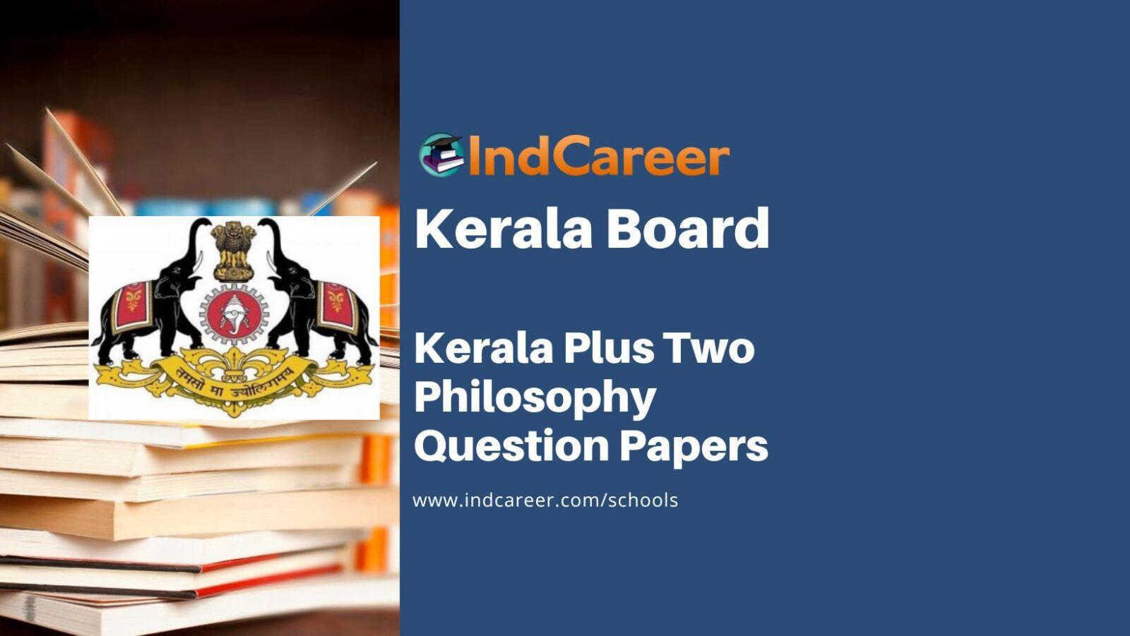 Kerala Plus Two Philosophy Question Papers