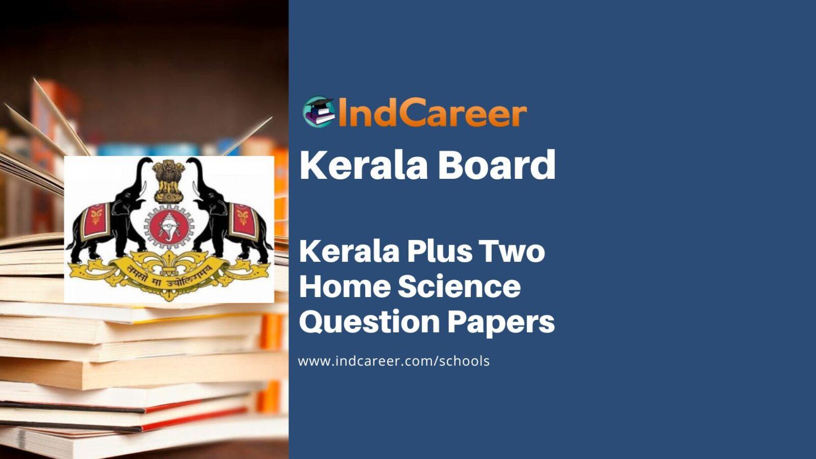 Kerala Plus Two Home Science Question Papers