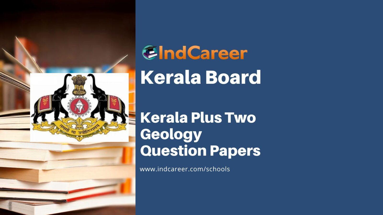 Kerala Plus Two Geology Question Papers