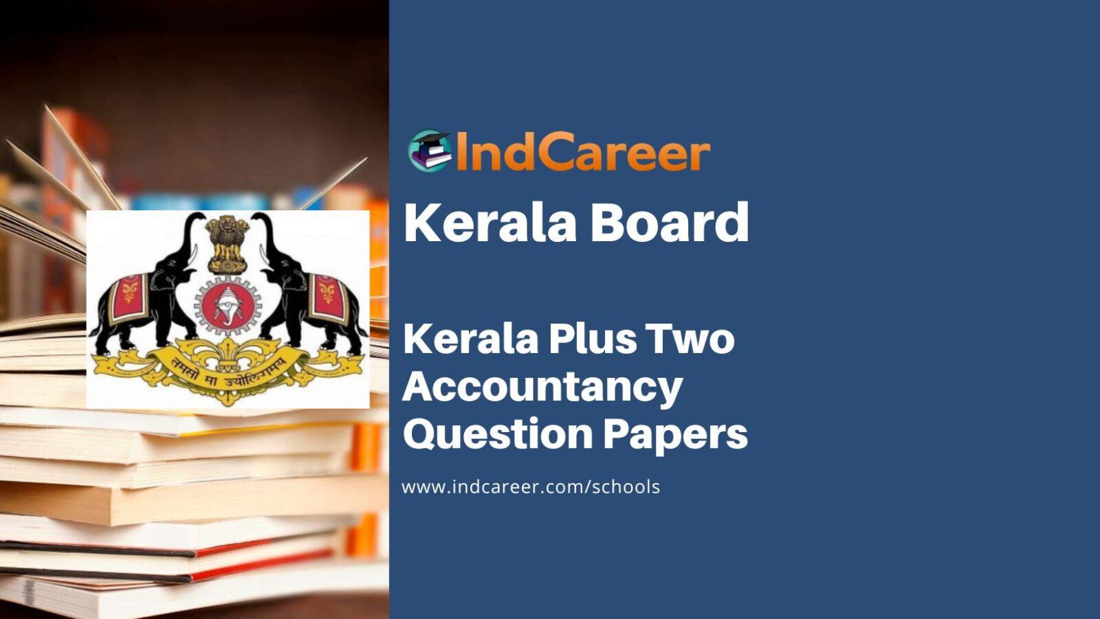 Kerala Plus Two Accountancy Question Papers